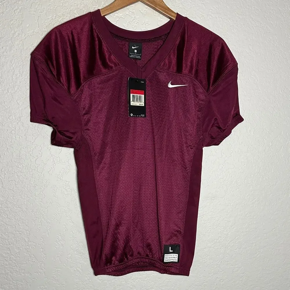 NEW Nike Burgundy Performance Jersey Mesh Boys Large NWT Football Athletic